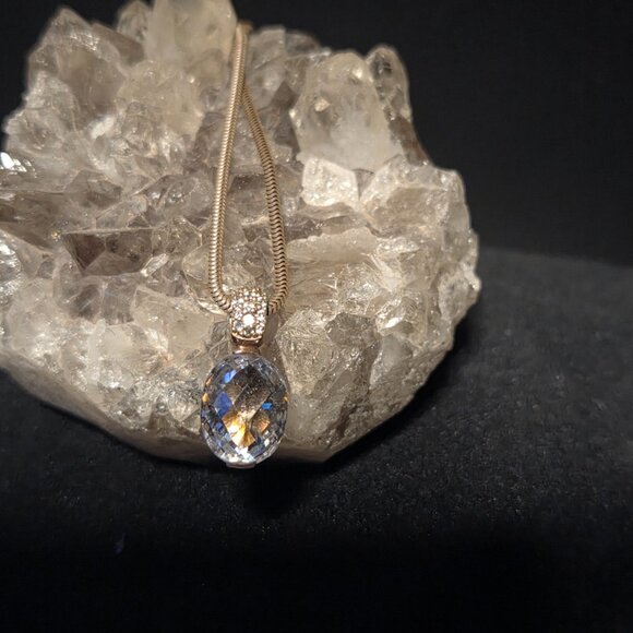 Thomas Sabo Sterling Silver Faceted Crystal Pendant Necklace - Picture 1 of 7